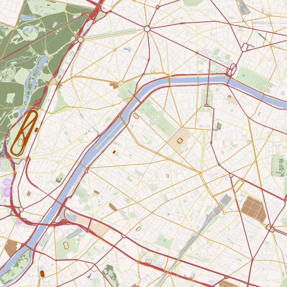 Amazon.co.jp: Hotdogger パリ MAP ポスター 大型 ［ A0 ］ ［ 額縁